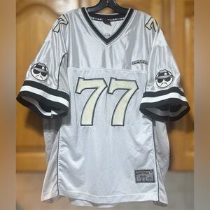Vintage Y2K Lowrider Magazine #77 Football Jersey Chicano LA Raiders Men's XXL